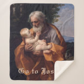 St. Joseph Baby Jesus Religiöses katholisches Gebe Sherpadecke (Vorderseite)