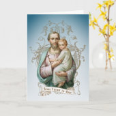 St. Joseph Baby Jesus Religious katholische Heilig Karte (Gelbe Blume)