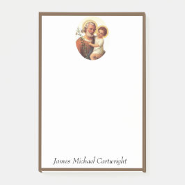 St. Joseph Baby Jesus Traditionell katholisch Post-it Klebezettel