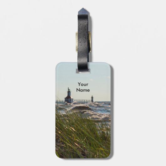 St Joseph Behind Sea Oats Gepäckanhänger (Rückseite vertikal)