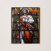St. Joseph beten für uns - Buntglasfenster Puzzle (Vertikal)