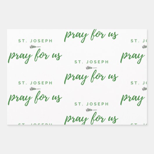 St. Joseph betet für uns Geschenkpapier Set (Vorderseite 3)