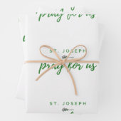 St. Joseph betet für uns Geschenkpapier Set (Beispiel)