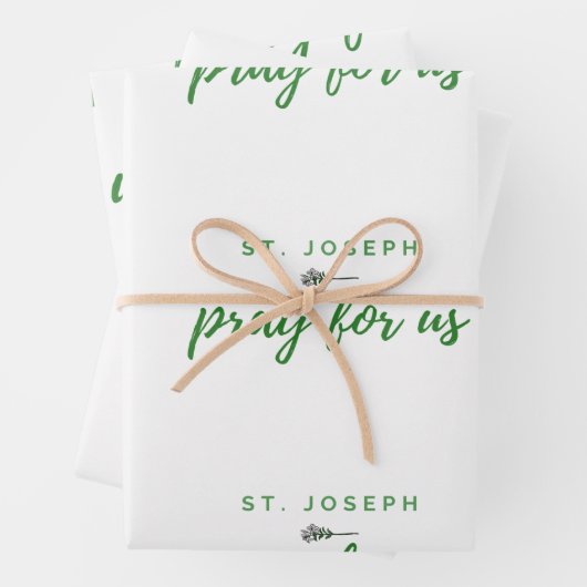 St. Joseph betet für uns Geschenkpapier Set (Beispiel)