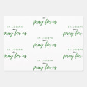 St. Joseph betet für uns Geschenkpapier Set (Vorderseite)