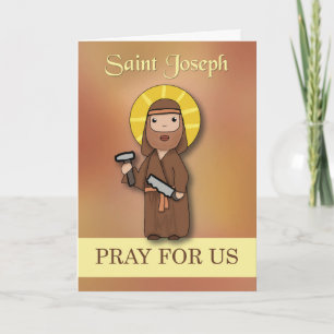St. Joseph, bitte für uns, einfacher katholischer Karte