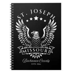 St. Joseph Buchanan Landkreis Missouri Vintag Eagl Notizblock