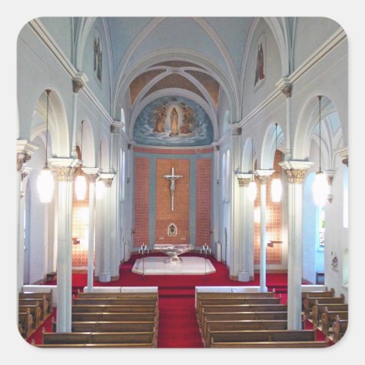 St. Joseph Chapel Quadratischer Aufkleber (Vorderseite)