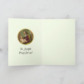 St. Joseph & Child Jesus Decorative Gold Karte (Innenseite)