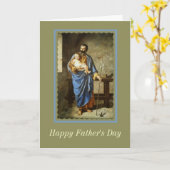 St. Joseph & Child Jesus Vatertag Karte (Gelbe Blume)