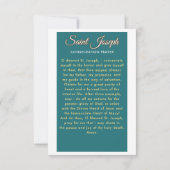 St. Joseph Consecration Card Dankeskarte (Rückseite)