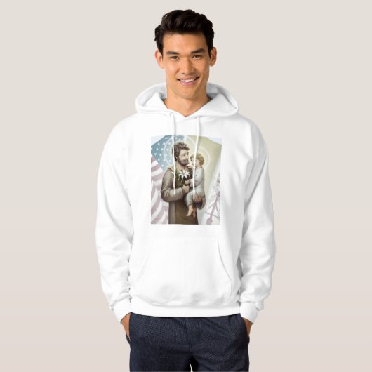 St. Joseph der Beschützer Hoodie (Vorne ganz)