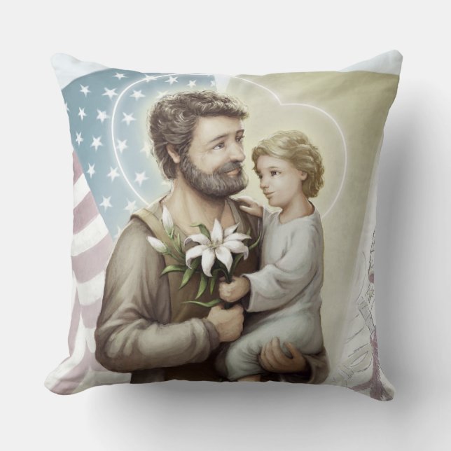 St. Joseph der Beschützer Kissen (Vorderseite)