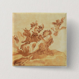 St Joseph, der das Christus-Kind verehrt (Stift, Button