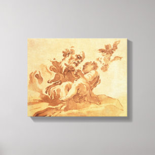 St Joseph, der das Christus-Kind verehrt (Stift, Leinwanddruck