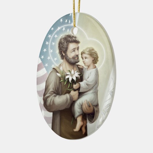 St Joseph der Schutz Keramik Ornament (Links)