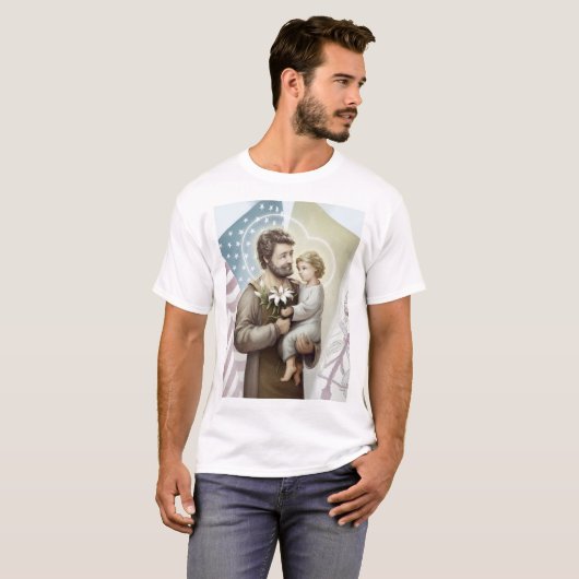 St Joseph der Schutz T-Shirt (Vorne ganz)