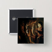 St Joseph, der Tischler Button (Vorne & Hinten)