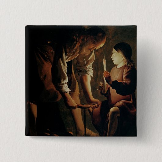 St Joseph, der Tischler Button (Vorderseite)