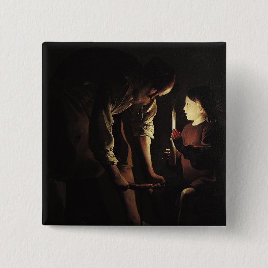 St Joseph, der Tischler, c.1640 Button (Vorderseite)