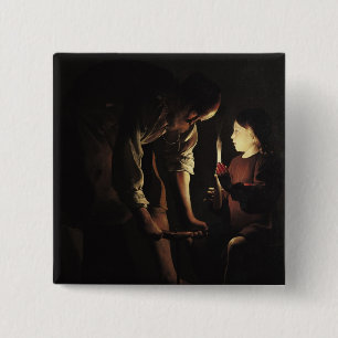 St Joseph, der Tischler, c.1640 Button