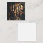 St. Joseph Der Zimmermann Quadratische Visitenkarte (Vorne/Hinten)