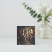 St. Joseph Der Zimmermann Quadratische Visitenkarte (Stehend Vorderseite)