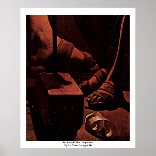 St. Joseph, der Zimmermann, von La Tour Georges de Poster (Vorne)