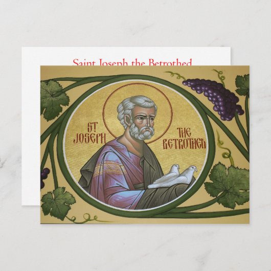 St. Joseph die Betrothed-Gebetskarte Postkarte (Vorne/Hinten)