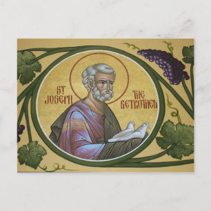 St. Joseph die Betrothed-Gebetskarte Postkarte
