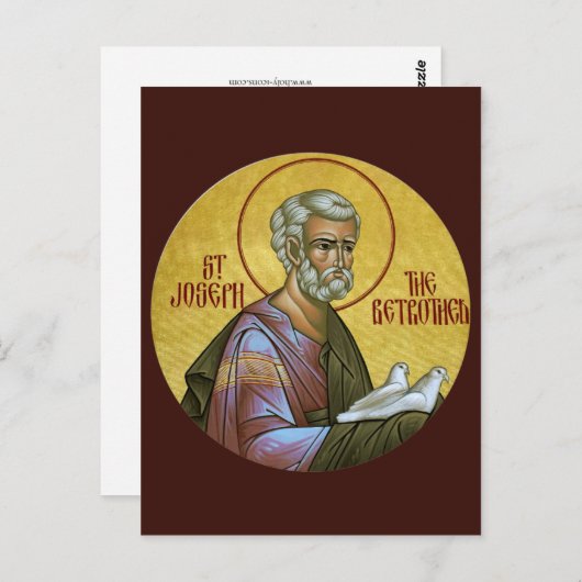 St. Joseph die Betrothed-Gebetskarte Postkarte (Vorne/Hinten)