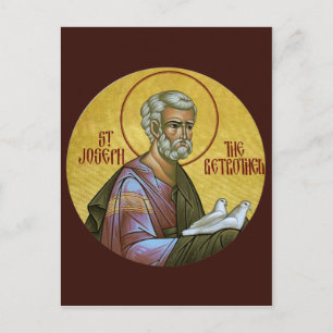 St. Joseph die Betrothed-Gebetskarte Postkarte