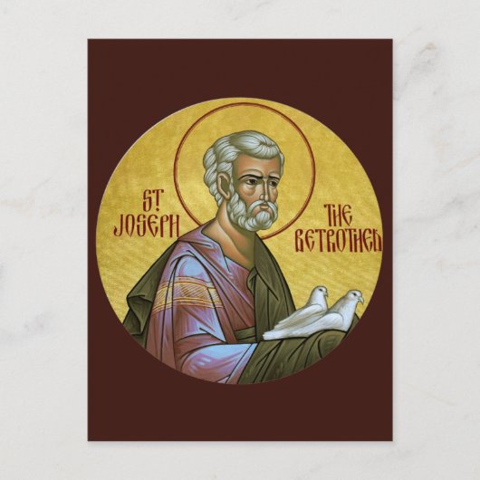 St. Joseph die Betrothed-Gebetskarte Postkarte (Vorderseite)