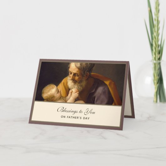 St. Joseph Fathers Day Jesus Religious Card Karte (Vorderseite)