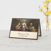 St. Joseph Fathers Day Katholic Religious Card Karte (Gelbe Blume)