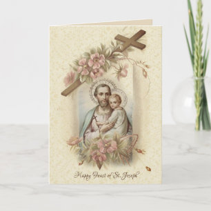 St. Joseph Feiertag Katholisches Gebet Karte