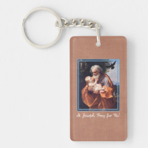 St. Joseph Feiertag mit Jesuskind Schlüsselanhänger