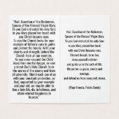 St. Joseph for these Times Prayer Card (Innenseite Aufgefaltet)