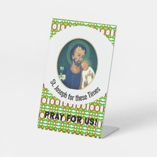 St Joseph for these Times Sockelschild (Vorderseite)