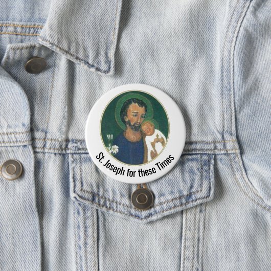 St. Joseph für diese Zeiten Button (Beispiel)