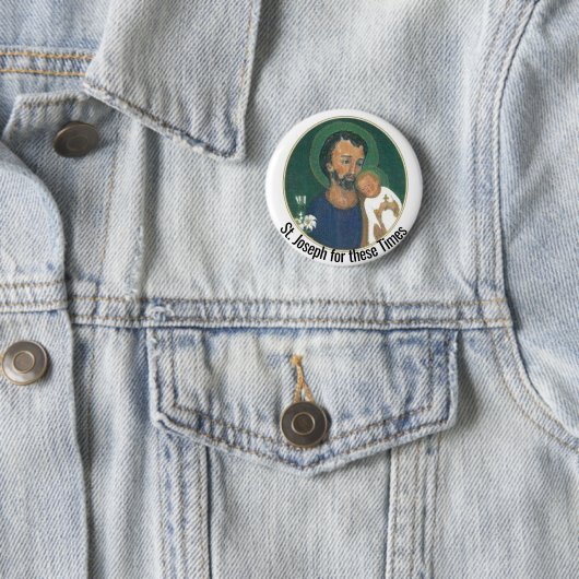 St. Joseph für diese Zeiten Button (Beispiel)