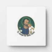 St. Joseph für diese Zeiten Fotoplatte (Vorderseite)