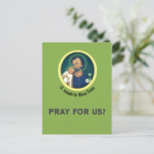 St Joseph für diese Zeiten geklappte Grußkarte Postkarte (Stehend Vorderseite)