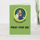 St Joseph für diese Zeiten Karte (Vorderseite)