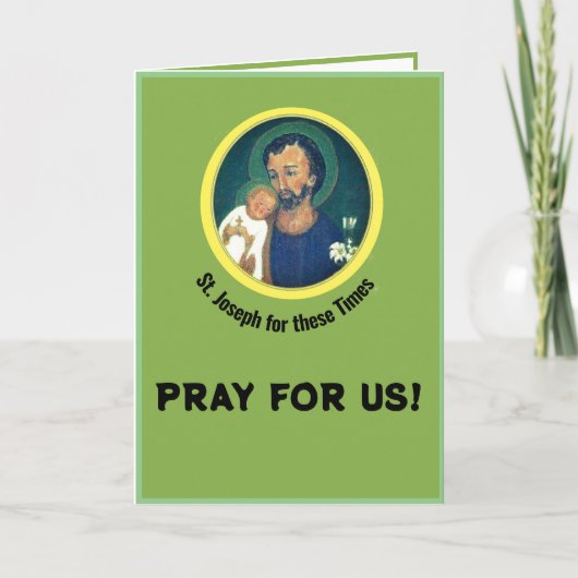 St Joseph für diese Zeiten Karte (Vorderseite)