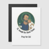 St. Joseph für diese Zeiten Magnetkarte (Vorne/Hinten)