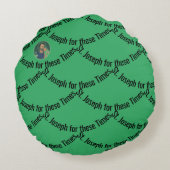 St. Joseph für diese Zeiten Rundes Kissen (Rückseite)