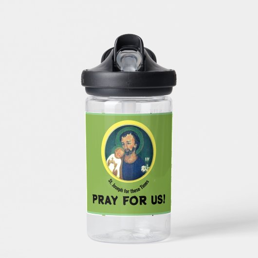 St Joseph für diese Zeiten Trinkflasche (Vorne)