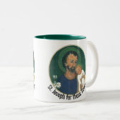 St. Joseph für diese Zeiten Zweifarbige Tasse (VorderseiteRechts)