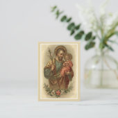 St. Joseph Gastgeschenk Hochzeit Gebetskarte Relig Visitenkarte (Stehend Vorderseite)